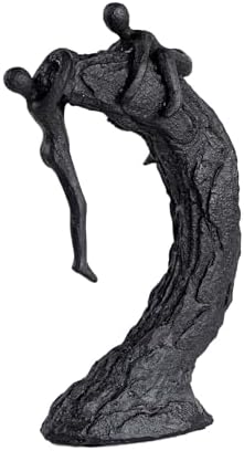 Hebdids Modern Art Sculpture - Living Room and Office Dynamic Climbing Wall Character Decoration, Black Statue,9 x 5.51 x 1.97inches Elegant Black Home Decoration Gift by Hebdids