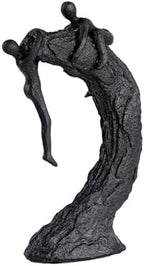Hebdids Modern Art Sculpture - Living Room and Office Dynamic Climbing Wall Character Decoration, Black Statue,9 x 5.51 x 1.97inches Elegant Black Home Decoration Gift by Hebdids