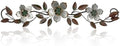 Wesiti Metal Flower Wall Art Decor Vintage Wrought Scroll, Silver Gray by Wesiti