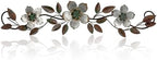 Wesiti Metal Flower Wall Art Decor Vintage Wrought Scroll, Silver Gray by Wesiti