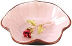 JAMEND CLXP Ice Cracking Leaf Jewelry Dish, Decorative Ring Holder Small Trinket Tray Bowl, Gifts for Daughter Mom Friends, Pink. - Image 7