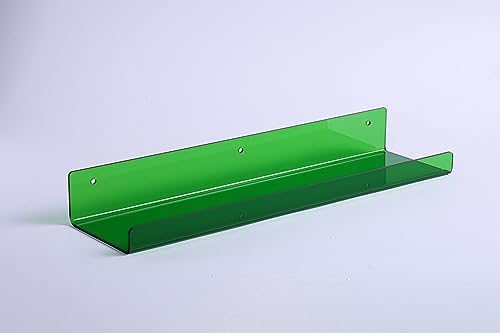 upsimples 4 Pcs 15" Acrylic Shelves for Wall Decor and Display, Green - Image 5