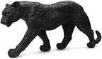 Cheetah Statue Black Panther Leopard Resin Big Cat Sculpture Modern Home Decor Realistic Leopard Sculpture Gift for Home Office Table Top Desktop Decoration 15.5" L X 6.9" H by POLYDUKE