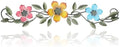 Wesiti Metal Flower Wall Art Decor Vintage Wrought Scroll, Bright Color by Wesiti