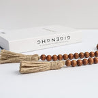 RAMIRABI 58in Wood Bead Garland, Farmhouse Rustic Country Decor, Brown - Image 5