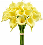 Mandy's 20pcs Light Yellow Calla Lily Artificial Flowers by Mandys