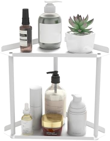 Jesginboo 2 Tier Bathroom Counter Organizer, Vanity Organizer Corner Shelf by Jesginboo