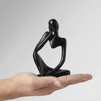 BrownLove 3pcs Decor Blcak Thinker Statue Abstract Art Sculpture，Resin Collectible Figurines for Home Living Room Office Shelf Decoration - Image 5