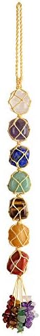 7 Chakra Healing Crystals Feng Shui Hanging Ornament Car Ornament Meditation Hanging Ornament Window Ornament for Home Decor Party Decor by Nicestone