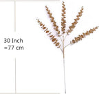 CATTREE Artificial Eucalyptus, Plastic Gold Plants Christmas Decorations Fake Shrubs Bushes for Indoor Home Table Centerpieces Hotel Hall Party Decor Wedding Planting Filler 30" Tall Golden 2 Pack - Image 5