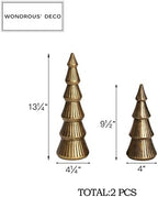 WONDROUS' DECO Christmas Tree Figurine Gold, Tree Figurines for Tabletop - Image 6