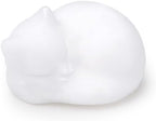 QINJIEJIE White Jade Cat Figurine Crystal Statue Healing Statue Decor by QINJIEJIE
