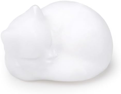 QINJIEJIE White Jade Cat Figurine Crystal Statue Healing Statue Decor by QINJIEJIE