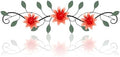 KHJCXS Metal Wall Art Modern Minimalist Metal Flowers Indoor Decor Horizontal Wall Art Iron Artwork,for Over Door,Bedroom,Living Room,Kitchen,Office Scroll Decor(Red) by WelcometoKHJCXS
