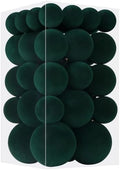 46Pcs Velvet Christmas Ball Ornaments Set - Flocked Shatterproof Christmas Tree Decorations Classic Hanging Ornaments with Rope for Xmas Wreath Holiday Home Decor (Multi-Size, Dark Green) by Unknown
