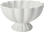 Pedestal Decorative Bowl Home Decor, 8" Footed Ruffle Fruit Bowl by KEWOOL