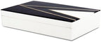 Handicrafts Home Black Large Photo Memory Storage Box with Lid,12x6x2 In by HandicraftsHome