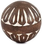 Samhita Mango Wood White Decorative Ball Set of 3 for Living, Dining Room Decor - Coffee Table Centerpiece Home Décor (3" x 3"x 3") - Image 4
