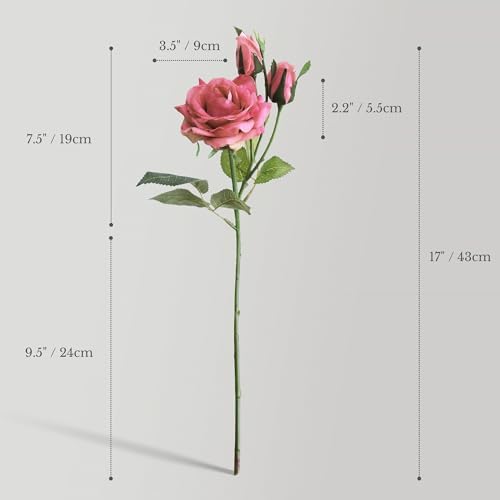 Real Touch Artificial Roses, 8PCS Long Stem Faux Flowers with Gift Box Packaging, Allergy-Free Floral Gift Set, Realistic Fake Roses for Home, Kitchen, Office, Wedding Décor, Gift Arrangement - Image 4