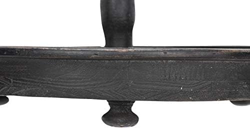 Creative Co-Op Distressed Blackwashed Wood 2-Tier Tray with Metal Handle - Image 4