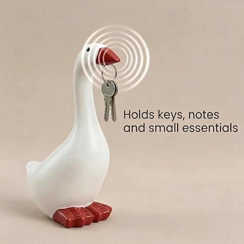 Desk Goose 7 inch Gifts for Women, Mini Desktop Goose Statue Decor for Living Room Bedroom Bookshelf and Office - Image 2