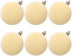 4IN Velvet Ornaments for Christmas Tree,6PCS Large Christmas Ornament Set by Senjie