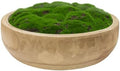 Moss Wood Bowl, Natural Round Dough Bowl for Tabletop Centerpiece Decor by NAHARO