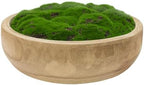 Moss Wood Bowl, Natural Round Dough Bowl for Tabletop Centerpiece Decor by NAHARO