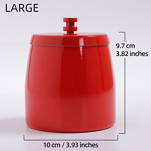 Large Ashtray with Lid for Cigarette, Stainless Steel Smokeless Odorless Windproof Ash tray for Home Office Tabletop Outside Patio Outdoor Balcony(3.93''x3.2''x3.82'') - Image 2