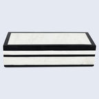Handicrafts Home Black & White Remote Control Box with Lid, 10x4.5x2.5 In - Image 5