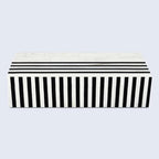 Handicrafts Home Black White Remote Control Box with Lid,10x4.5x2.5 In - Image 4