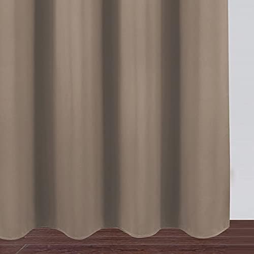 Cappuccino Thermal Blackout Curtains/42 x 95 Inch/Set of 2 Panels Room - Image 6