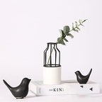 FANTESTICRYAN Small Birds Statues Home Decor, Modern Style, Black, S&L 2pcs - Image 6