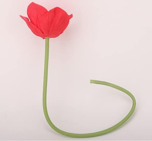 Rikyo 10 pcs Green Artificial Flowers Poppy Flowers, 11" Faux Flower Stems - Image 3