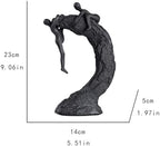 Hebdids Modern Art Sculpture - Living Room and Office Dynamic Climbing Wall Character Decoration, Black Statue,9 x 5.51 x 1.97inches Elegant Black Home Decoration Gift - Image 4