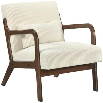 Mid-Century Modern Living Room Set – 31.5" Round Rustic Ash Wood Coffee Table & - Image 8
