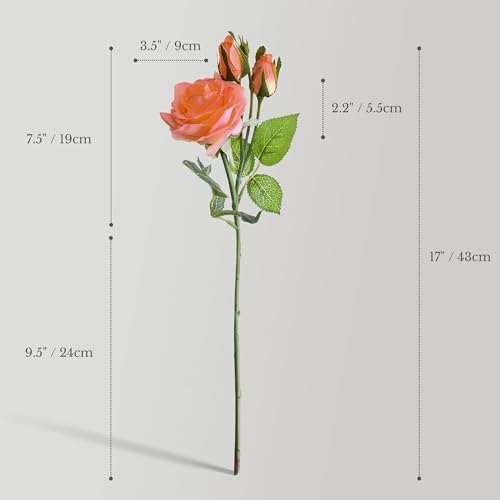 Real Touch Artificial Roses, 8PCS Long Stem Faux Flowers with Gift Box Packaging, Allergy-Free Floral Gift Set, Realistic Fake Roses for Home, Kitchen, Office, Wedding Décor, Gift Arrangement - Image 4