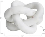 Bloomingville Decorative Interlocking Marble Chain with 3 Links, White - Image 2