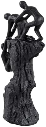 Hebdids - Abstract Wall-Climbing Sculpture in Matte Black,Living Room and Office Dynamic Climbing Wall Character Decoration, Black Statue, 8.27 x 5.12 x 1.97inches Elegant Black Home Decoration Gift - Image 6