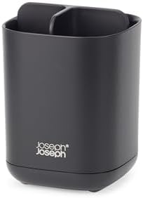Joseph Joseph Easy-Store - Toothbrush Holder Caddy, Bathroom Storage, Compact, Matt Black - Image 2