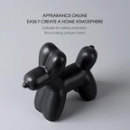 Notakia Cute Ceramics Black Balloon Dog Statue Crafts Living Room Desktop Decorations,Handmade Modern Small Ceramic Animal Statue Ornament Home Decor Accents (Black, Large) - Image 3
