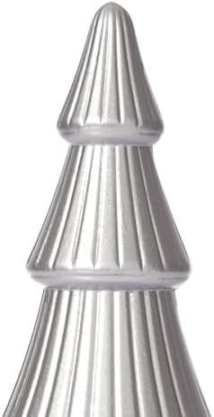 WONDROUS' DECO Wooden Christmas Tree Figurine, Table Silver Tree Figurine - Image 6