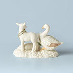 Lenox First Blessing Nativity Lambs and Goose Figurine, Christmas Decoration - Image 2