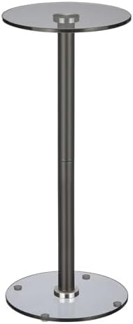mDesign Glass Top Side/End Drink Table by mDesign