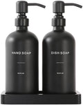 Prus Waso Matte Black Soap Dispenser Set by PrusWaso