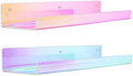 upsimples 2 Pcs 15" Iridescent Acrylic Shelves for Wall Decor and Display by upsimples