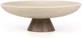 LIN CHUAN Large Decorative Bowl, Resin Pedestal Fruit Bowl, Brown by LINCHUAN