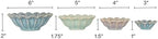 Creative Co-Op 4-Piece Stoneware Flower Shaped Bowl Set in Reactive Glaze, Multicolor - Image 2
