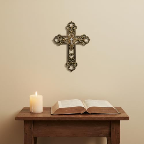 Comfy Hour 13.3 Inch Wall Crosses for Home Decor, Ornate Decorative Cross - Image 6