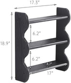 100% Solid Wood Floating Shelf, Vintage Wall Shelves Wall Mounted Storage Rack 3-Tier, Farmhouse Decor Hanging Shelf Display Shelves for Apartment, Living Room and Bedroom - Image 2